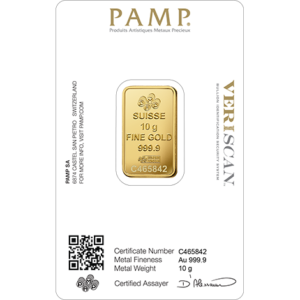 10g Gold Minted Bar - buy online UK
