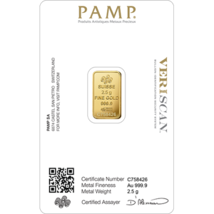 NEW Fortuna Gold Rectangular Ingot - 2.5 g - buy online UK