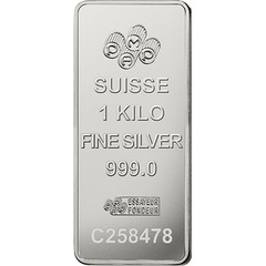 Fortuna Silver Rectangular Ingot - 1 Kg - buy online UK