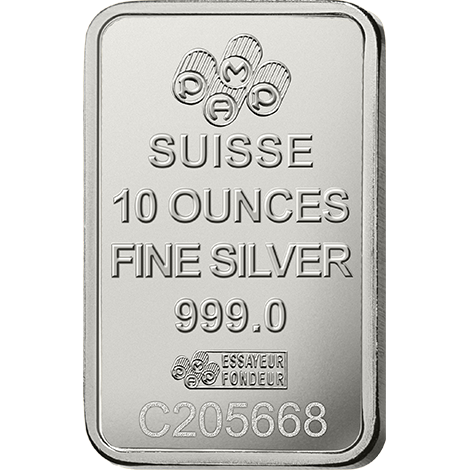 Fortuna Silver Rectangular Ingot – 10 oz - buy online UK