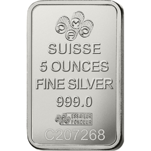Fortuna Silver Rectangular Ingot - 5 oz - buy online London UK