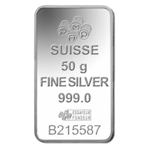 PAMP Silver Fortuna Bar – 50 Grams - buy online London UK